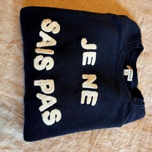 Navy sweater / sweatshirt "Je Ne Sais Pas" by Whistles M